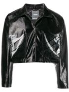 Wwwm Cropped Bomber Jacket - Black