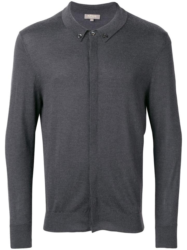 N.peal Fine Knit Cardigan - Grey