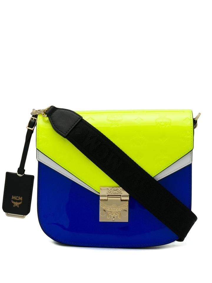 Mcm Colour Block Cross Body Bag - Yellow