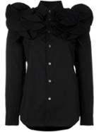 Junya Watanabe Comme Des Garçons Structured Shoulder Shirt, Women's, Size: Medium, Black, Cotton