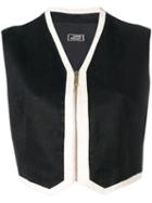 Versace Pre-owned 1990's Cropped Zipped Vest - Black