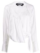 Jacquemus Waist-tied Fitted Blouse - White