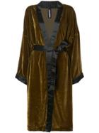 Astrid Andersen Velour Panel Coat - Yellow & Orange