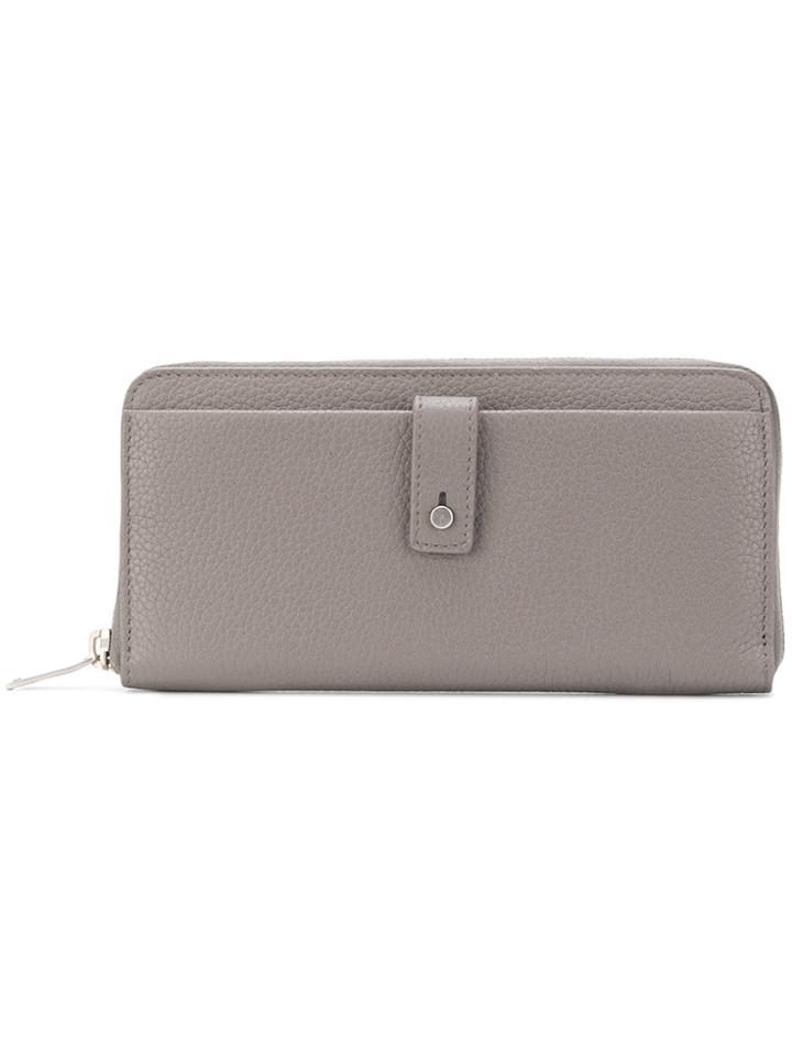 Saint Laurent Zip Around Wallet - Grey