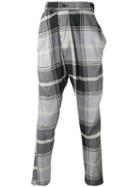 Vivienne Westwood Man - Checked Drop-crotch Trousers - Men - Cotton/polyamide/spandex/elastane/viscose - 46, Grey, Cotton/polyamide/spandex/elastane/viscose