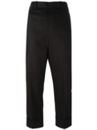 Neil Barrett - Cropped Tailored Trousers - Women - Cotton/kapok/polyurethane - 38, Black, Cotton/kapok/polyurethane