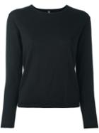 Eleventy Round Neck Pullover, Women's, Size: Small, Black, Silk/merino