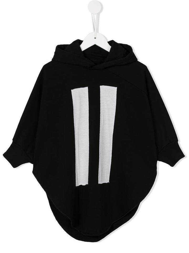 Nununu Appliqué Stripe Hoodie Dress, Girl's, Size: 9 Yrs, Black