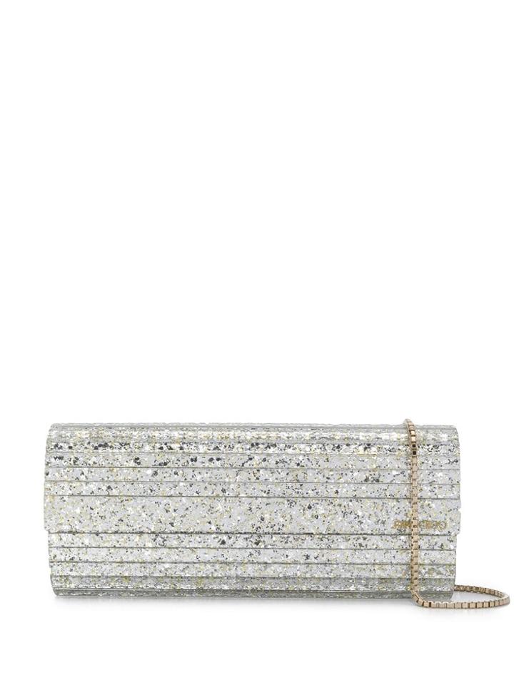 Jimmy Choo Sweetie Glitter Clutch - Metallic