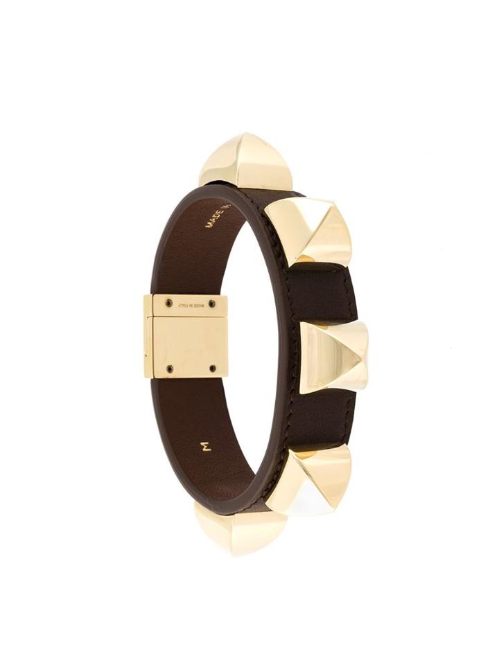 Givenchy Studded Bracelet, Women's, Size: S, Brown, Brass/calf Leather