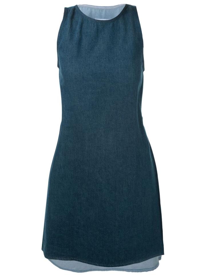 Mm6 Maison Margiela Bicolour Denim Dress, Women's, Size: 42, Blue, Cotton