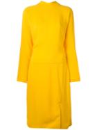 Salvatore Ferragamo Jumper Dress, Women's, Size: 42, Yellow/orange, Viscose/acetate/silk