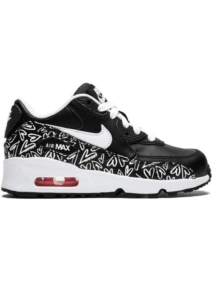 Nike Kids Air Max 90 Print Ltr Sneakers - Black