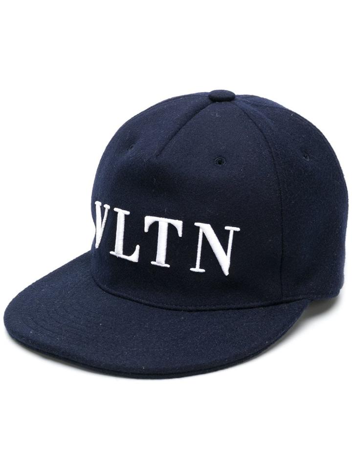 Valentino Vltn Embroidered Cap - Blue