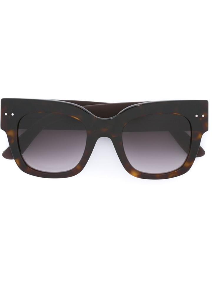 Bottega Veneta Eyewear Tortoiseshell Effect Sunglasses