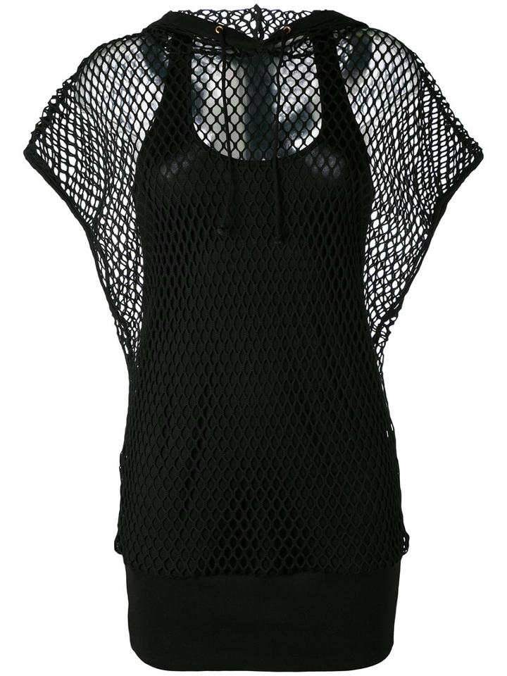 Alexandre Vauthier - String Hoodie - Women - Cotton/spandex/elastane/viscose - 1, Black, Cotton/spandex/elastane/viscose