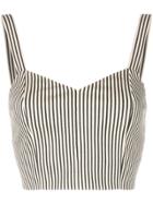 Alice+olivia Striped Bralette Top - Nude & Neutrals