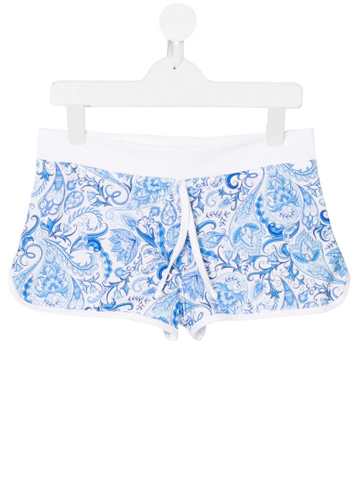 Mc2 Saint Barth Kids Teen Printed Shorts - White