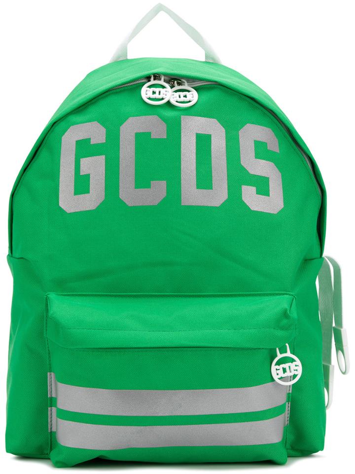 Gcds Logo Print Backpack - Green
