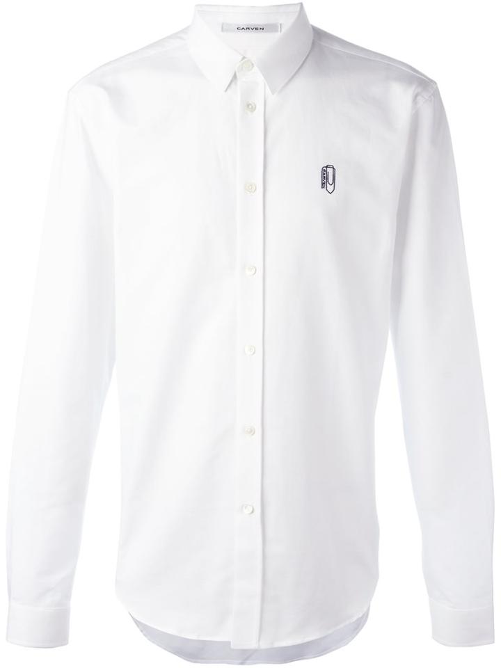 Carven Classic Collar Shirt, Men's, Size: 15 1/2, White, Cotton
