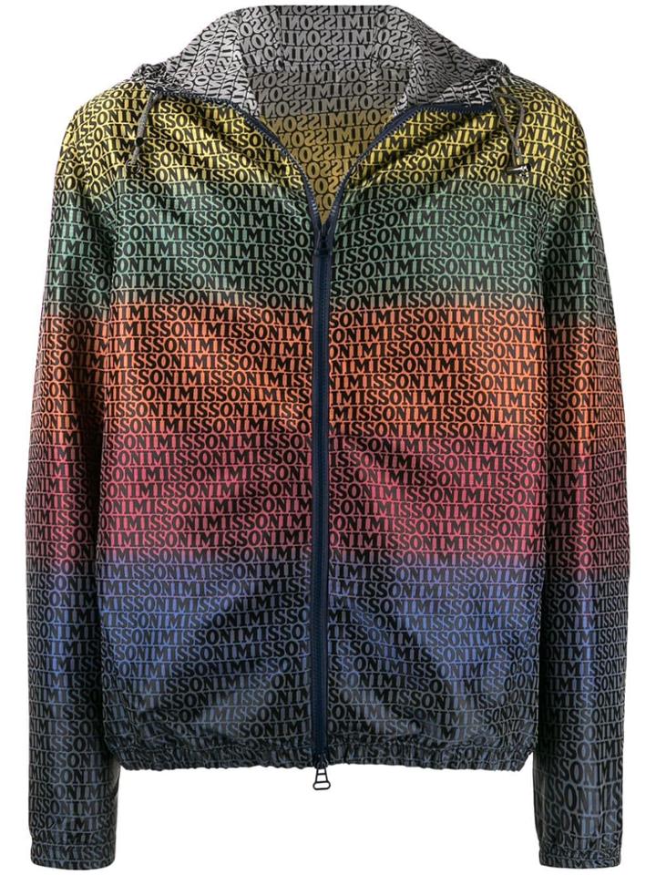 Missoni Logo Print Lightweight Jacket - Blue