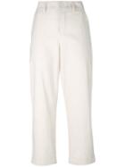 Toogood Tapered Cropped Trousers, Women's, Size: 2, Nude/neutrals, Cotton