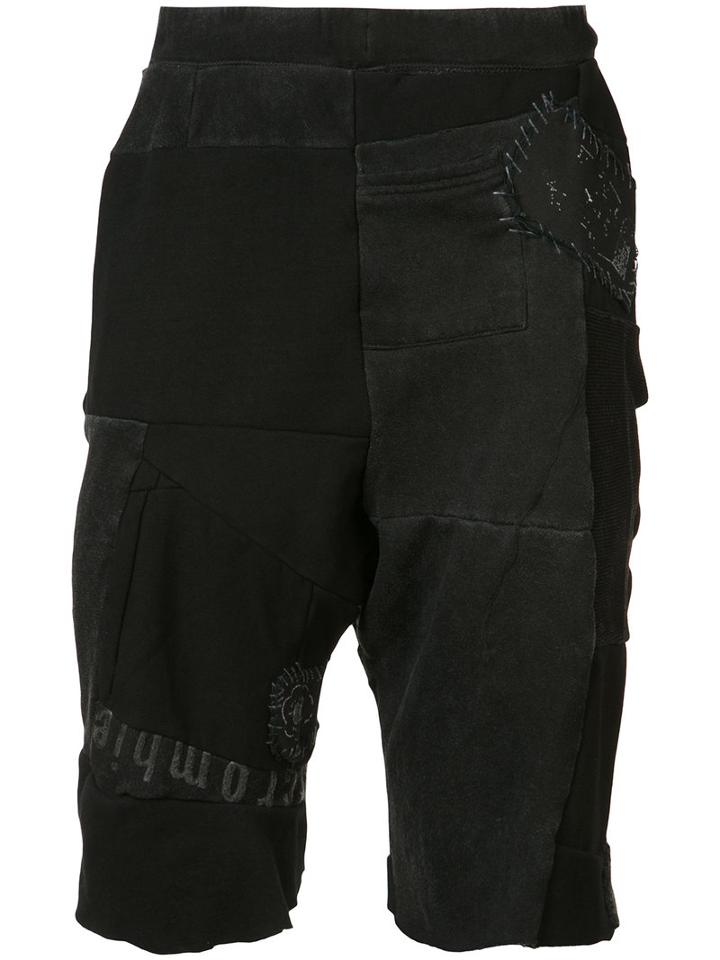 Black Fist - Patchwork Sweatshorts - Men - Cotton/polyester - S, Cotton/polyester