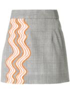 House Of Holland Contrast A-line Skirt - Grey