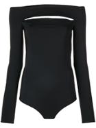 Maison Margiela Cut-out Detail Bodysuit - Black