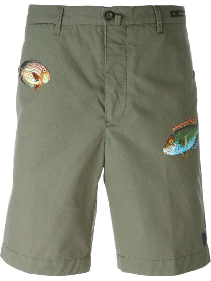 Pt01 Fish Embroidery Shorts