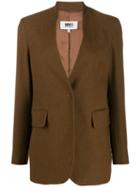 Mm6 Maison Margiela Classic Tailored Blazer - Brown