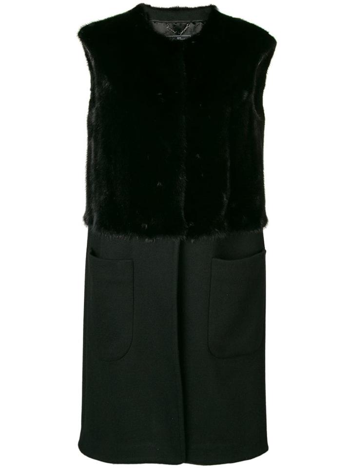 Salvatore Ferragamo Fur Detailed Vest - Black