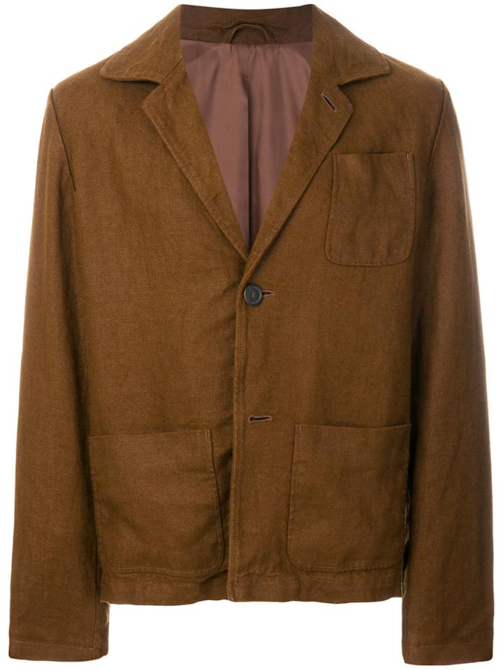 Doppiaa Patch-pocket Boxy Blazer - Brown