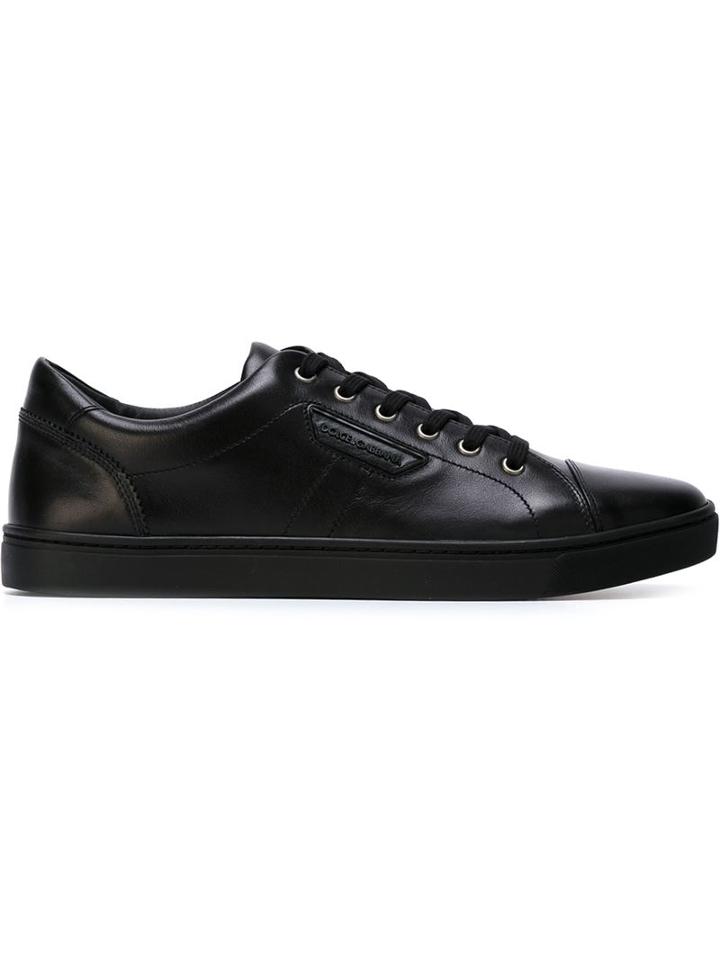 Dolce & Gabbana Split Sneakers, Men's, Size: 40, Black, Calf Leather/rubber