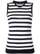 Dsquared2 Striped Sleeveless Knit Top, Women's, Size: Xs, Blue, Wool
