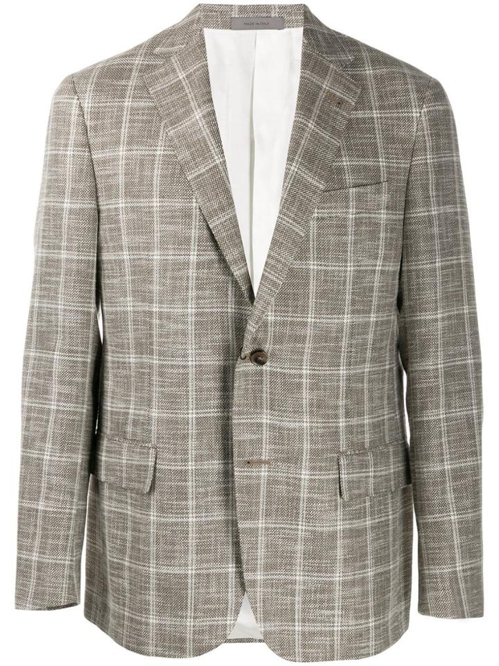 Corneliani Check Gate Blazer - Brown