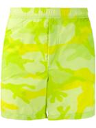 Valentino Fluorescent Camouflage Swim Shorts - Green