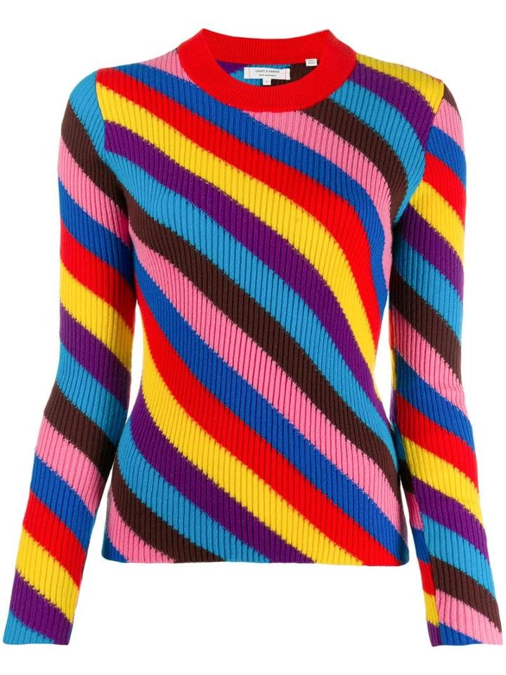 Chinti & Parker Cashmere Colour-block Jumper - Red