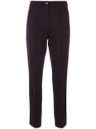 Cambio Cropped Straight Trousers - Pink & Purple