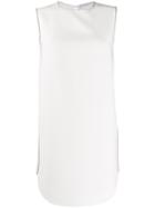 Ermanno Scervino Rhinestone Trim Shift Dress - White