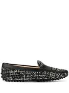 Tod's Tweed Gommino Driving Loafers - Black