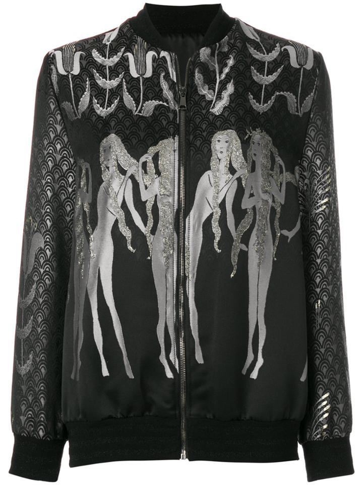 Giamba Metallic Bomber Jacket - Black