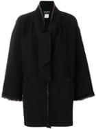 Chanel Pre-owned Beaded Midi Coat - Black