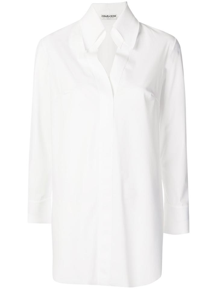Chiara Boni La Petite Robe Atena Collar Detail Shirt - White