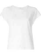 Dolce & Gabbana Flutter Sleeve T-shirt Blouse, Size: 38, White, Silk