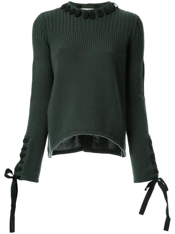 Fendi Interlaced Sweater - Green