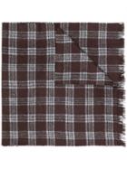 Hackett Check Woven Scarf - Brown