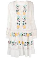 Tory Burch Embroidered Detail Dress - White
