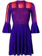Versace Short-sleeve Knitted Dress - Blue