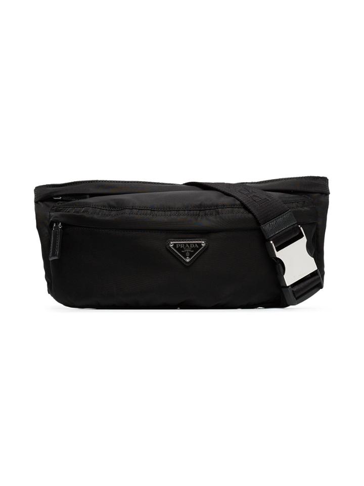 Prada Black Logo Crossbody Belt Bag